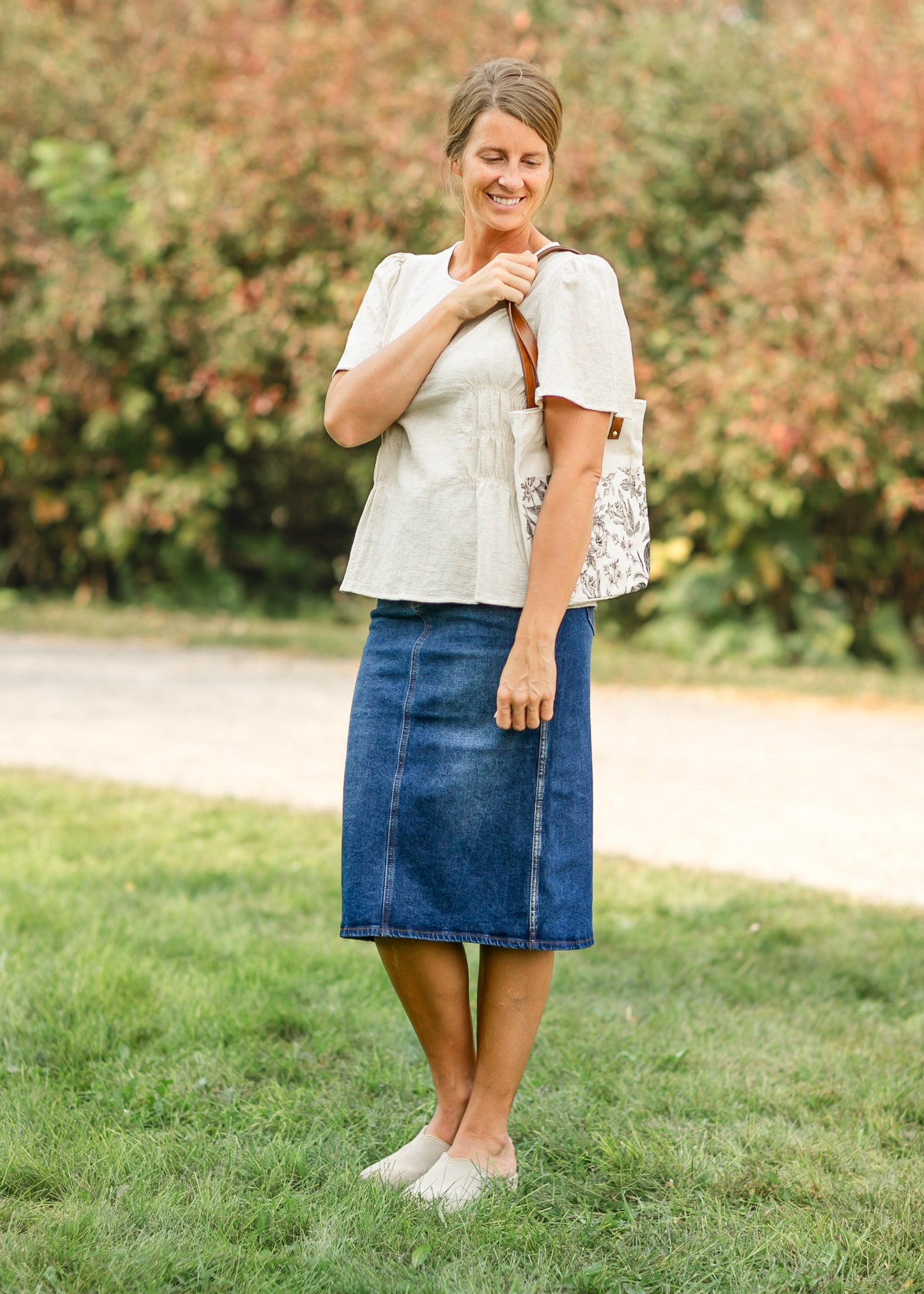 Short Sleeve Smocked Side Peplum Top FF Tops