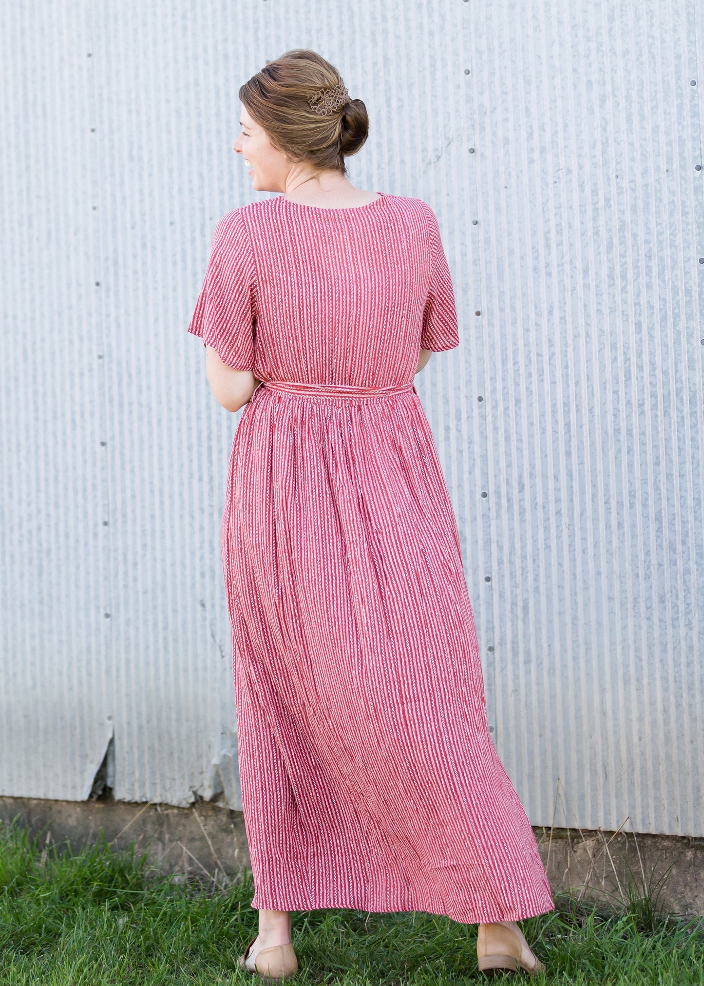 Short Sleeve Wrap Maxi Dress - FINAL SALE Dresses