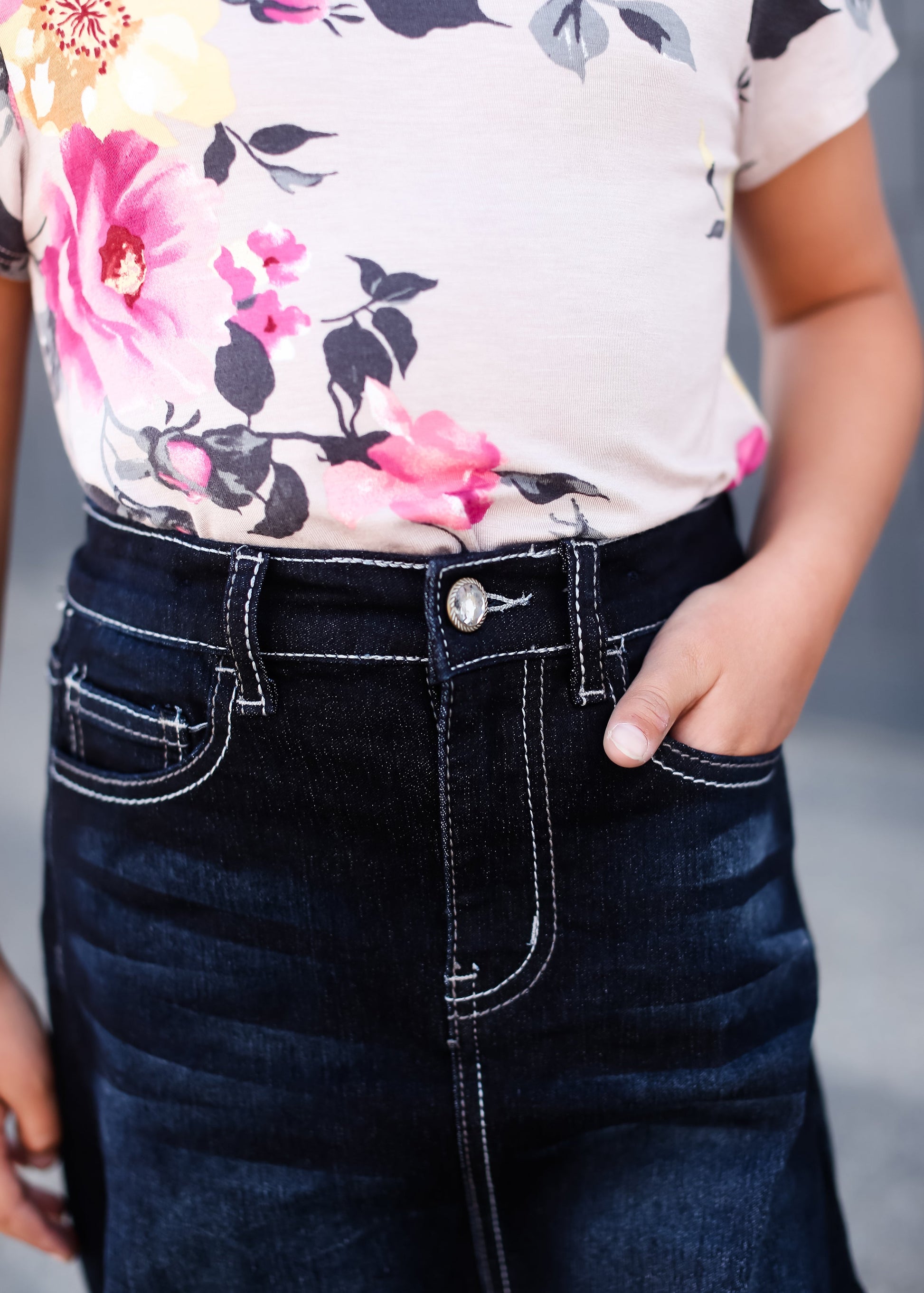 Silver Stitch Dark Denim Skirt Skirts