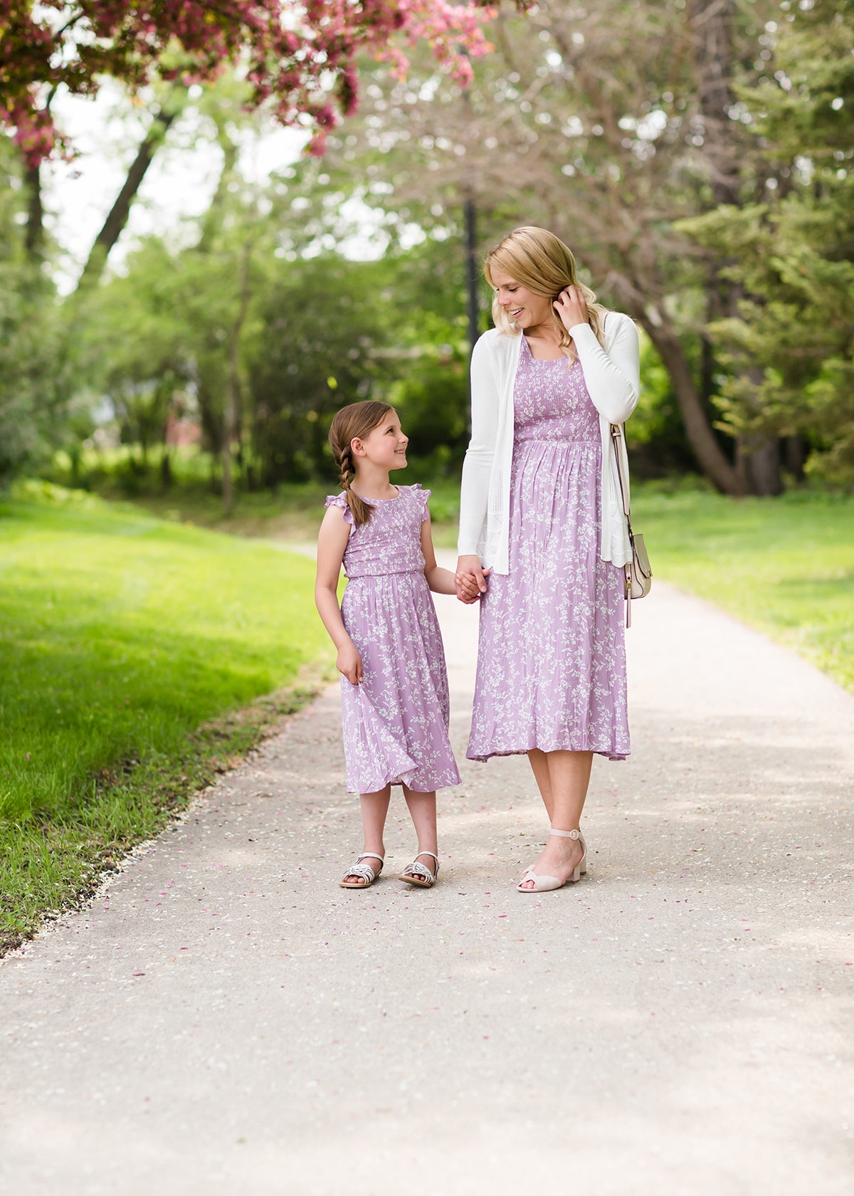 Smocked Floral Midi Dress Dresses