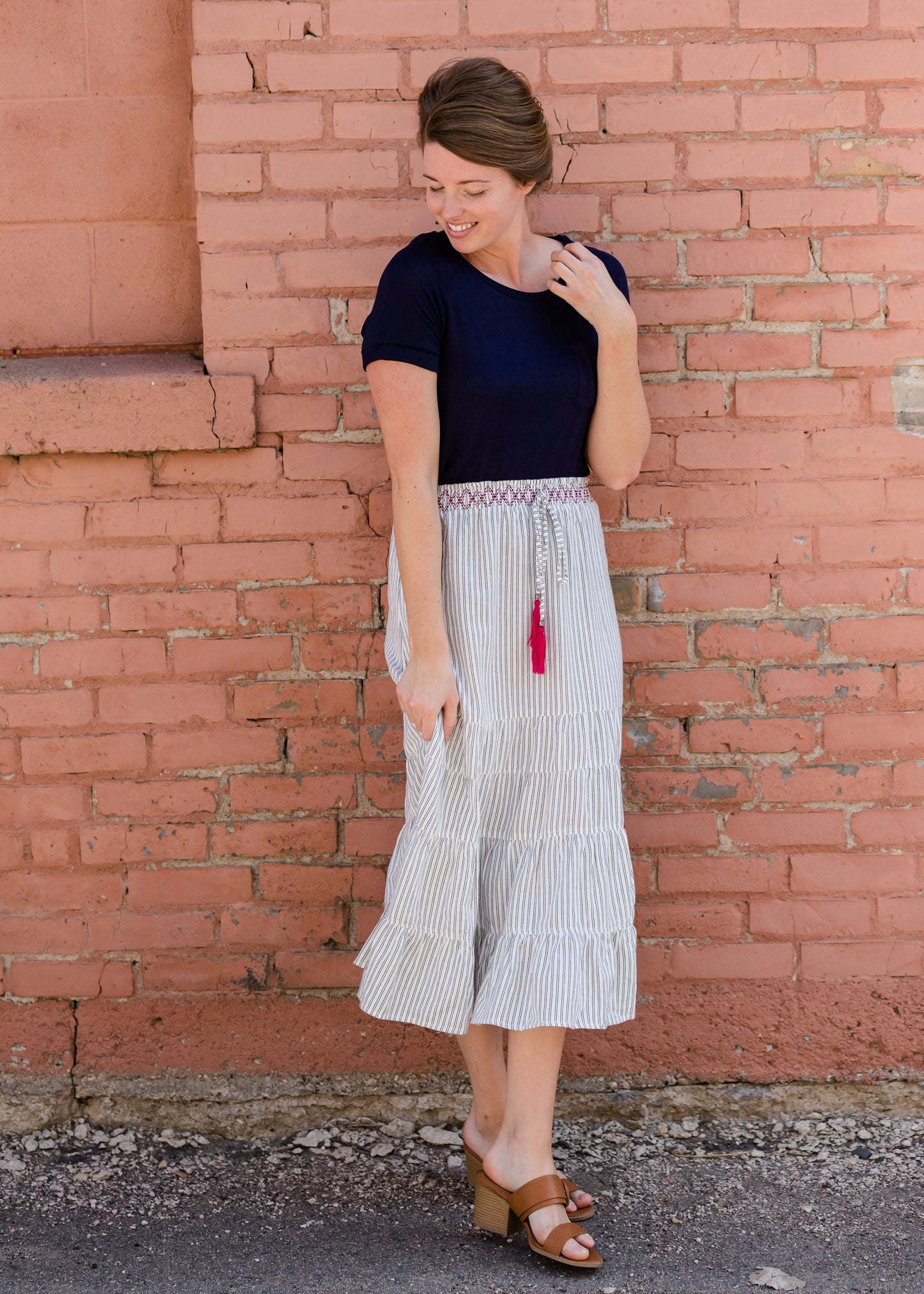 Smocked Waist Striped Maxi Skirt - FINAL SALE Skirts