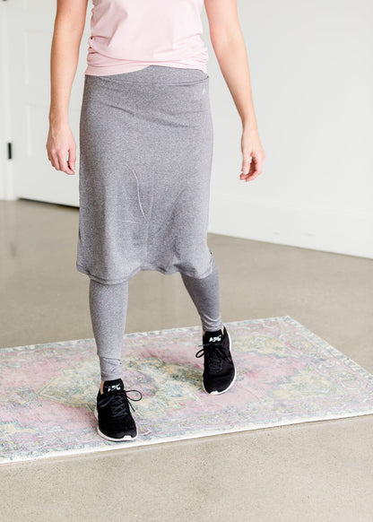 Snoga Long Shirttail Heather Gray Sport Skirt - FINAL SALE Activewear