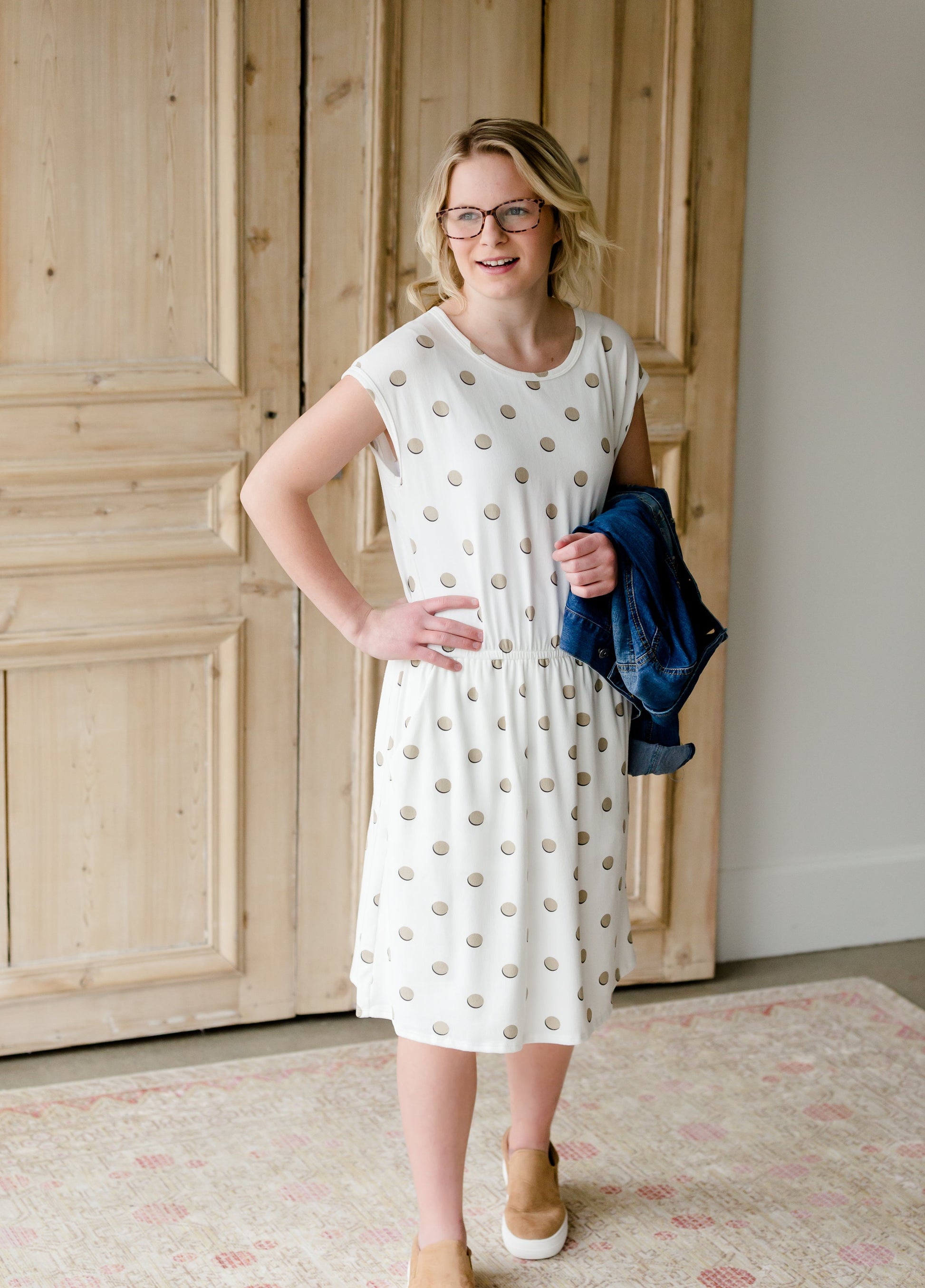 Soft Polka Dot Midi Dress - FINAL SALE FF Dresses