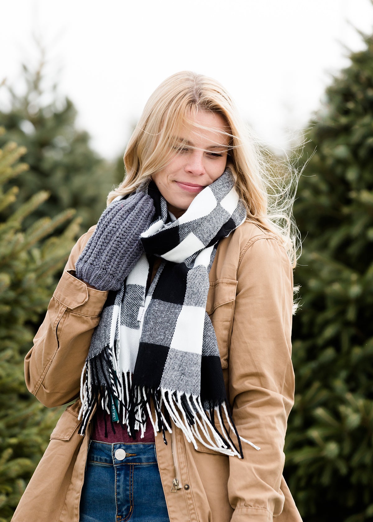 Sota' Clover Buffalo Check Scarf Accessories