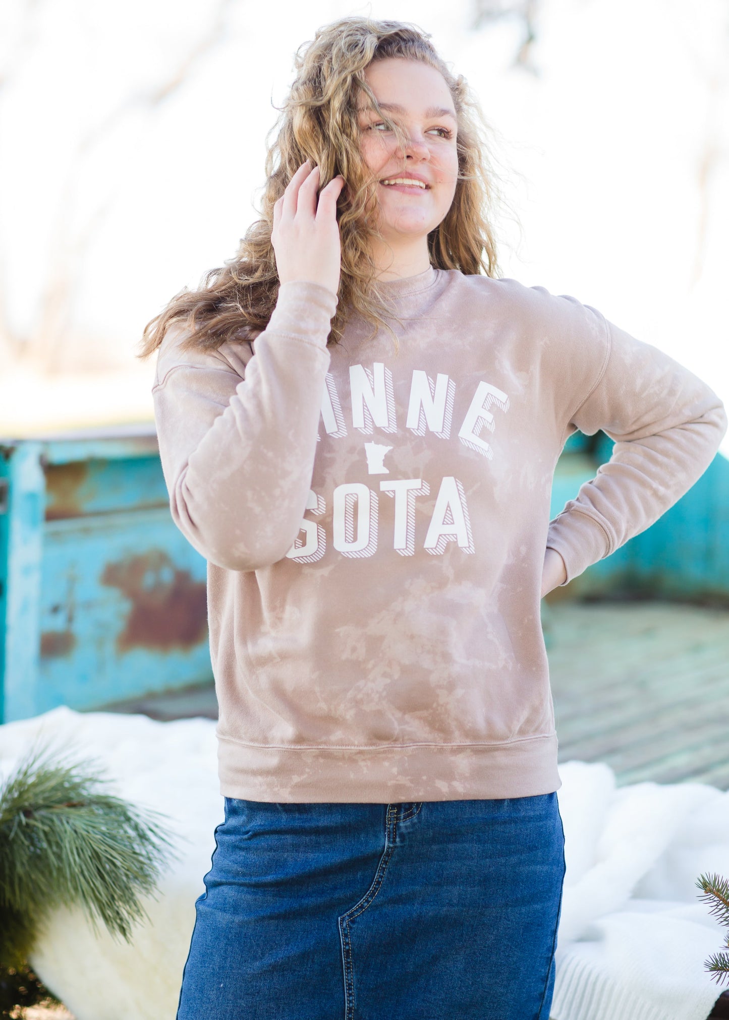 Sota' Khaki Bleached Sweatshirt Tops