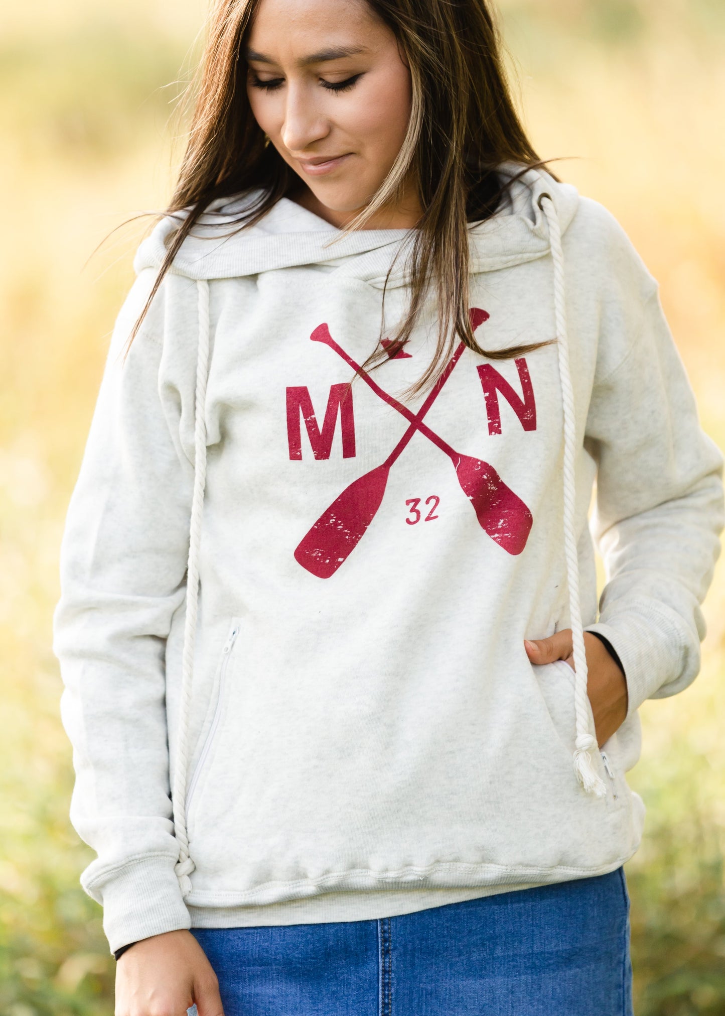 Sota Oatmeal Fleece Hooded Sweatshirt Tops