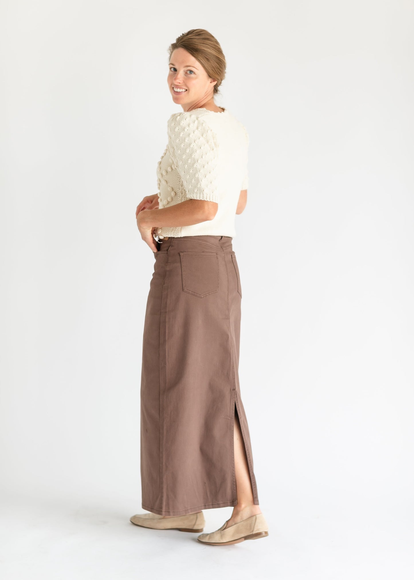 Stella Brownstone Denim Maxi Skirt IC Skirts