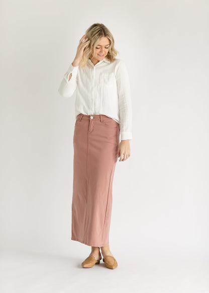 Stella Burlwood Denim Maxi Skirt IC Skirts