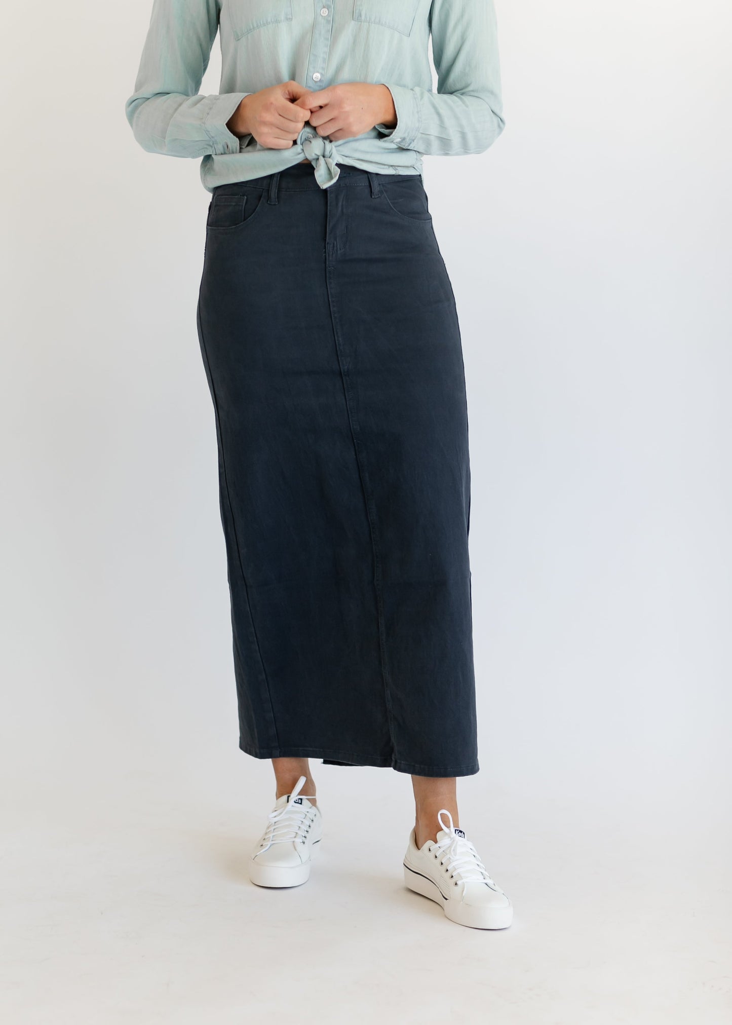 Stella Navy Denim Maxi Skirt IC Skirts