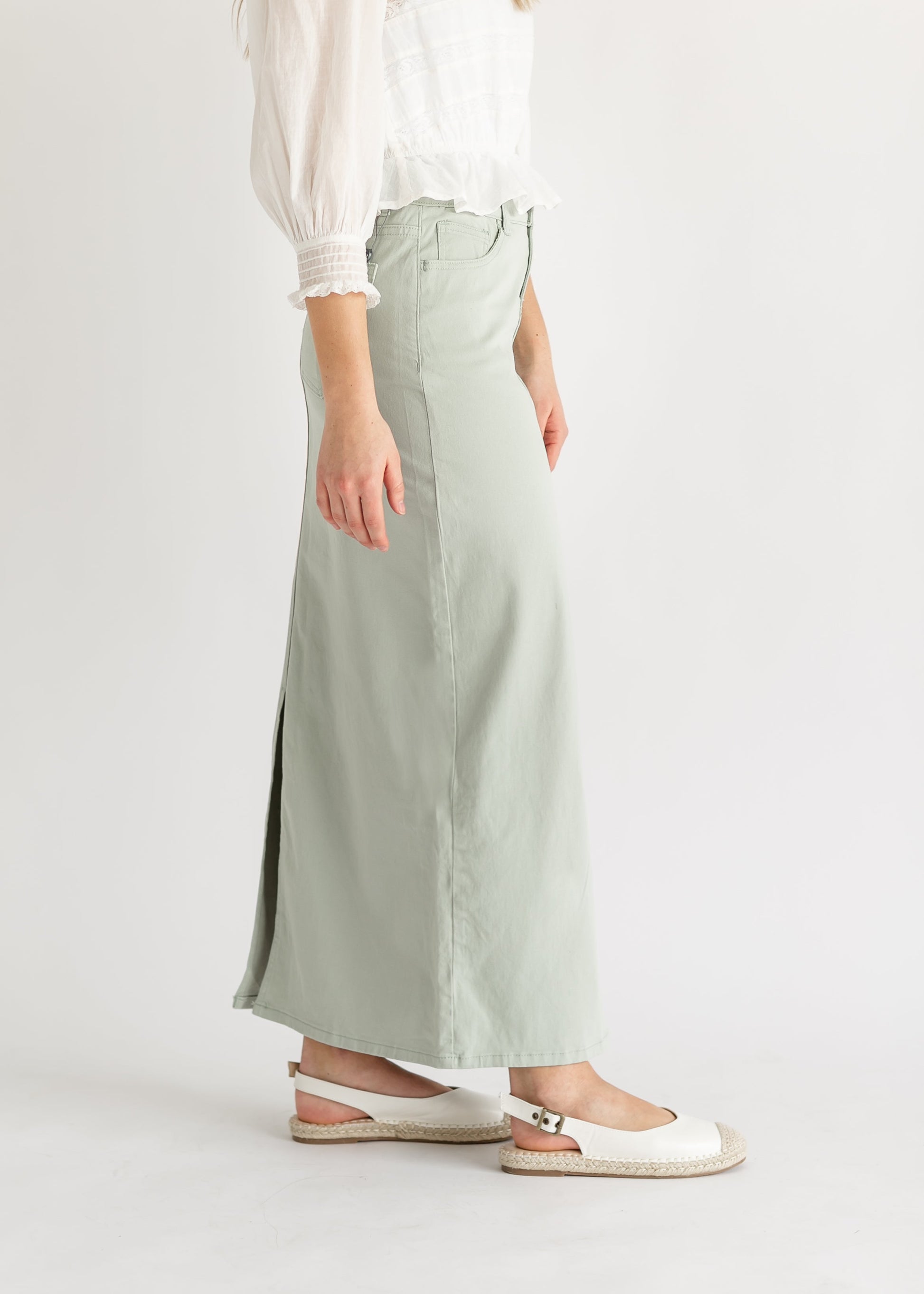 Stella Sage Denim Maxi Skirt IC Skirts