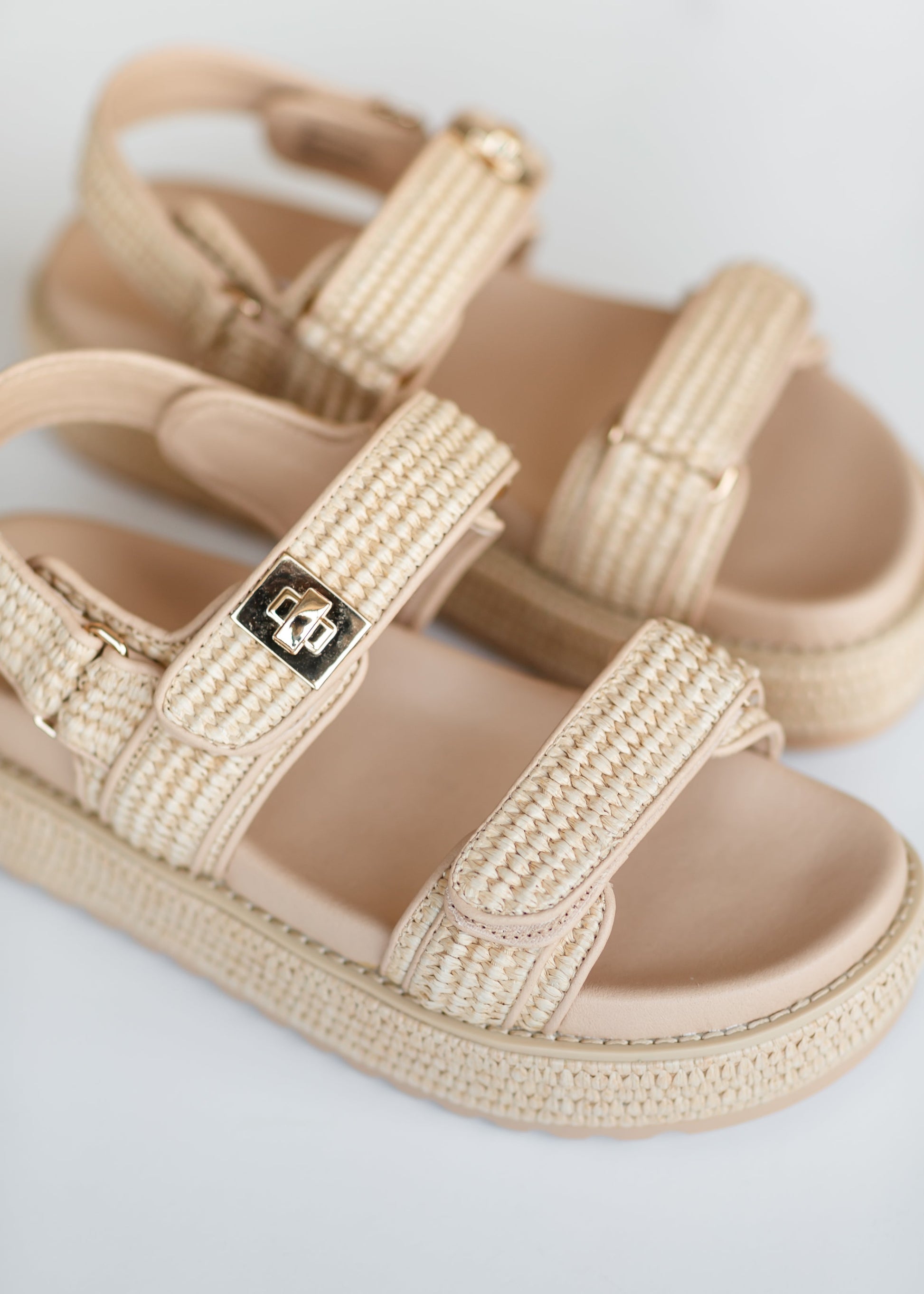 Steve Madden® Mona Platform Raffia Sandals Shoes