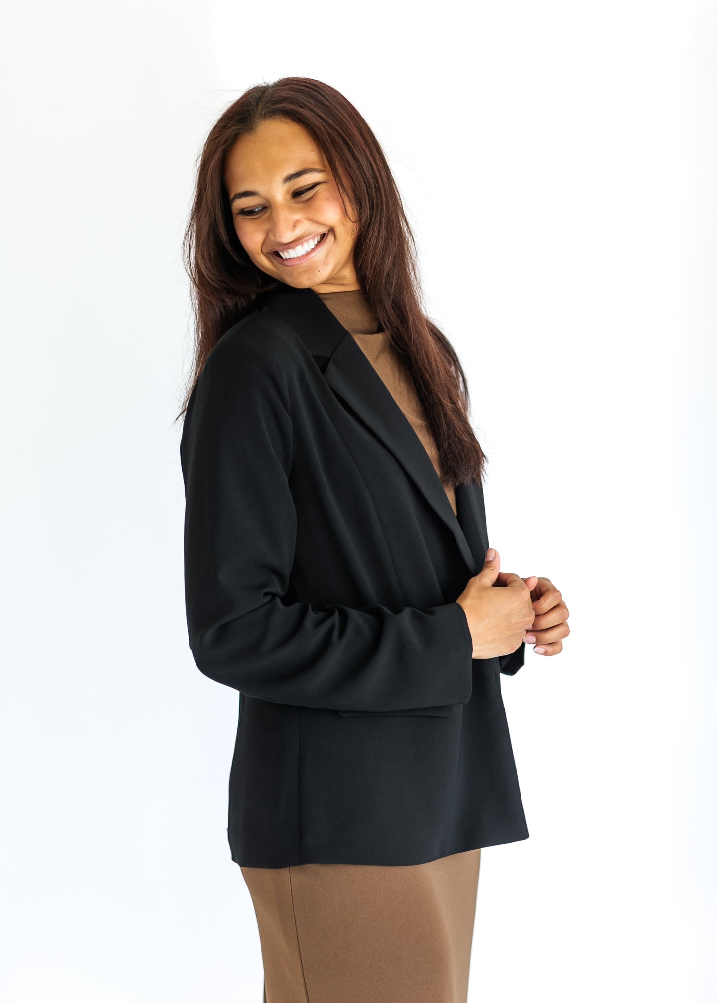 Steve Madden® Payton Black Blazer FF Layering Essentials