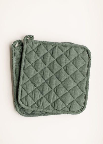 Stonewash Quilted Potholder FF Home + Lifestyle Jade