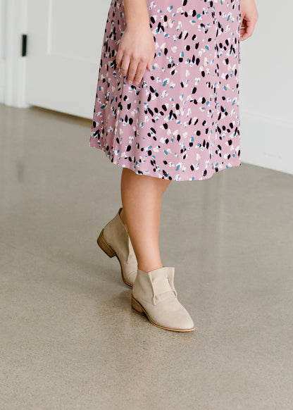 Stretch Detail Taupe Bootie - FINAL SALE Shoes