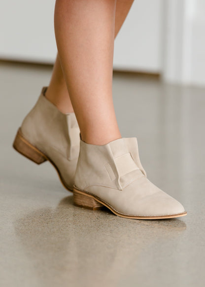 Stretch Detail Taupe Bootie - FINAL SALE Shoes