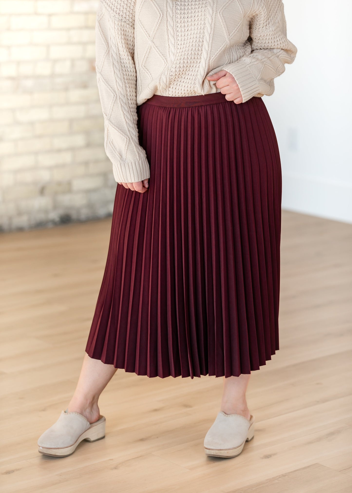 Stretchy Pleated Maxi Skirt FF Skirts