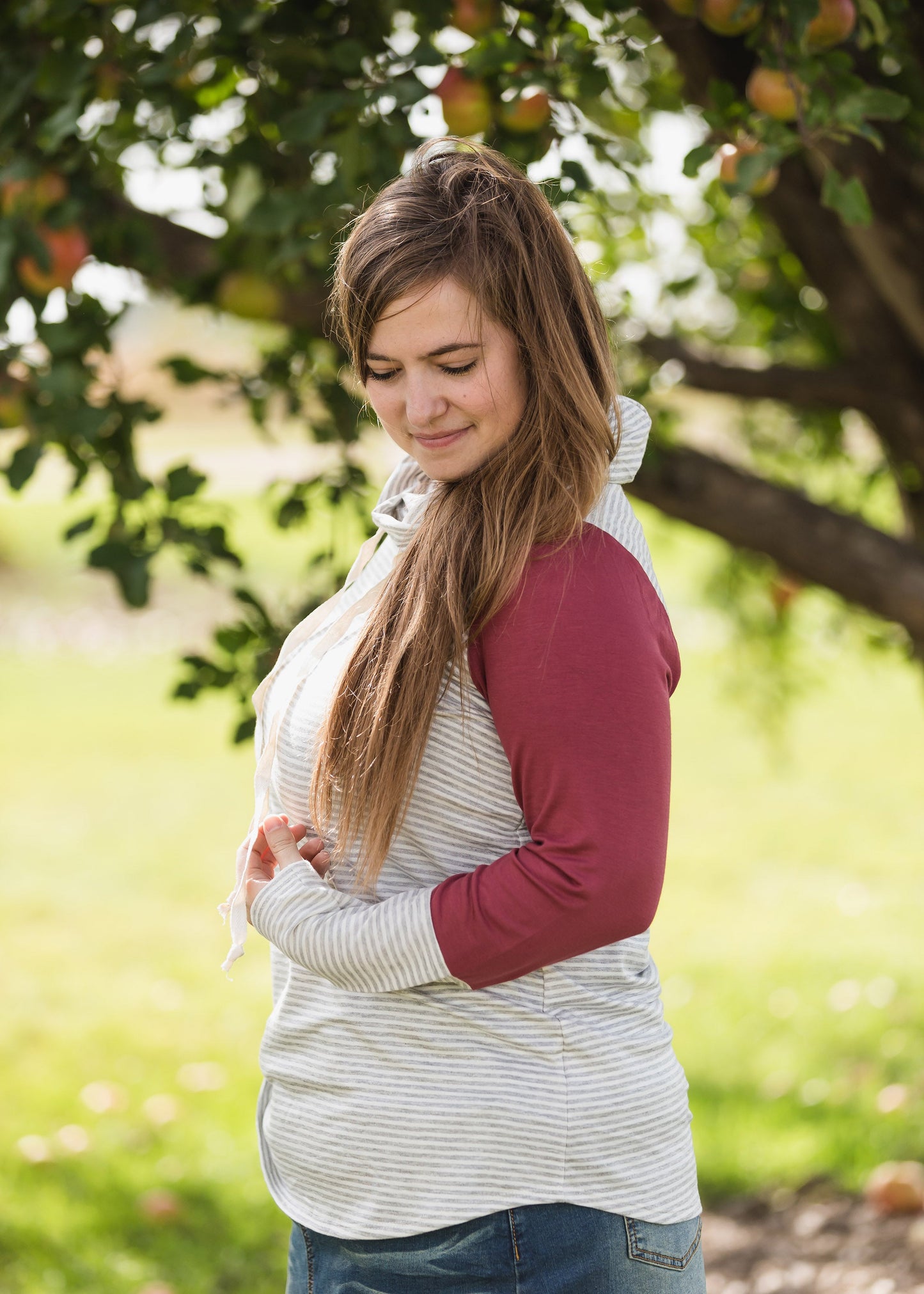 Striped Cozy Cowl Neck Top - FINAL SALE Tops