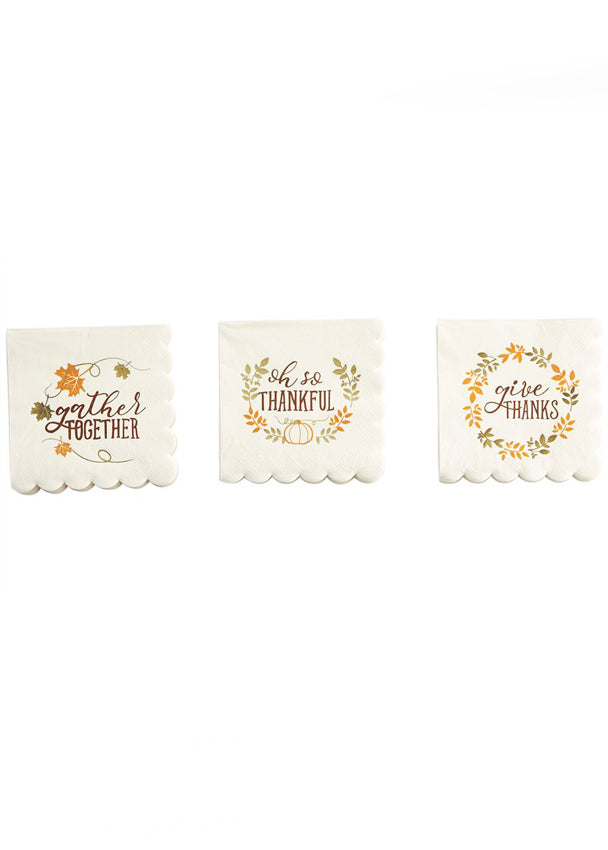 Thanksgiving Beverage Napkins - FINAL SALE Home & Lifestyle