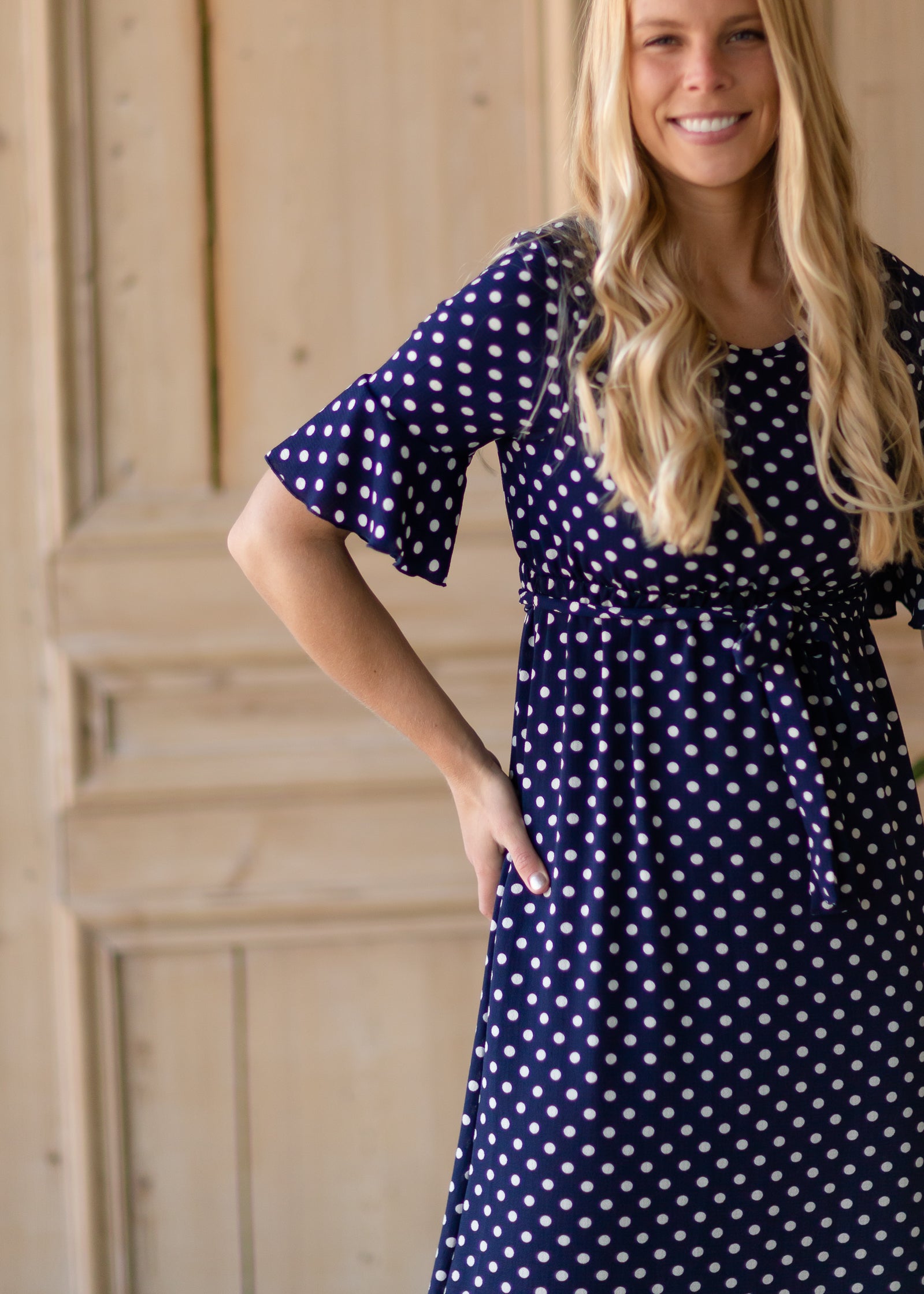 Tie Waist Polka Dot Maxi Dress - FINAL SALE Dresses