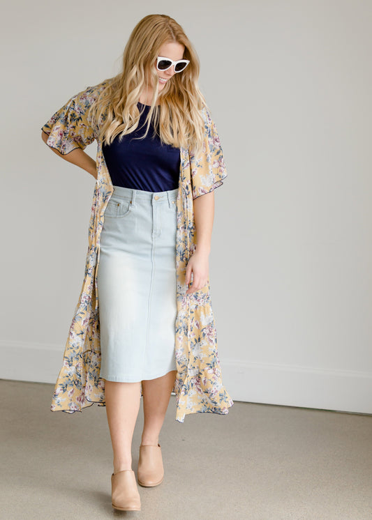 Tiered Drawstring Waist Kimono - FINAL SALE Layering Essentials