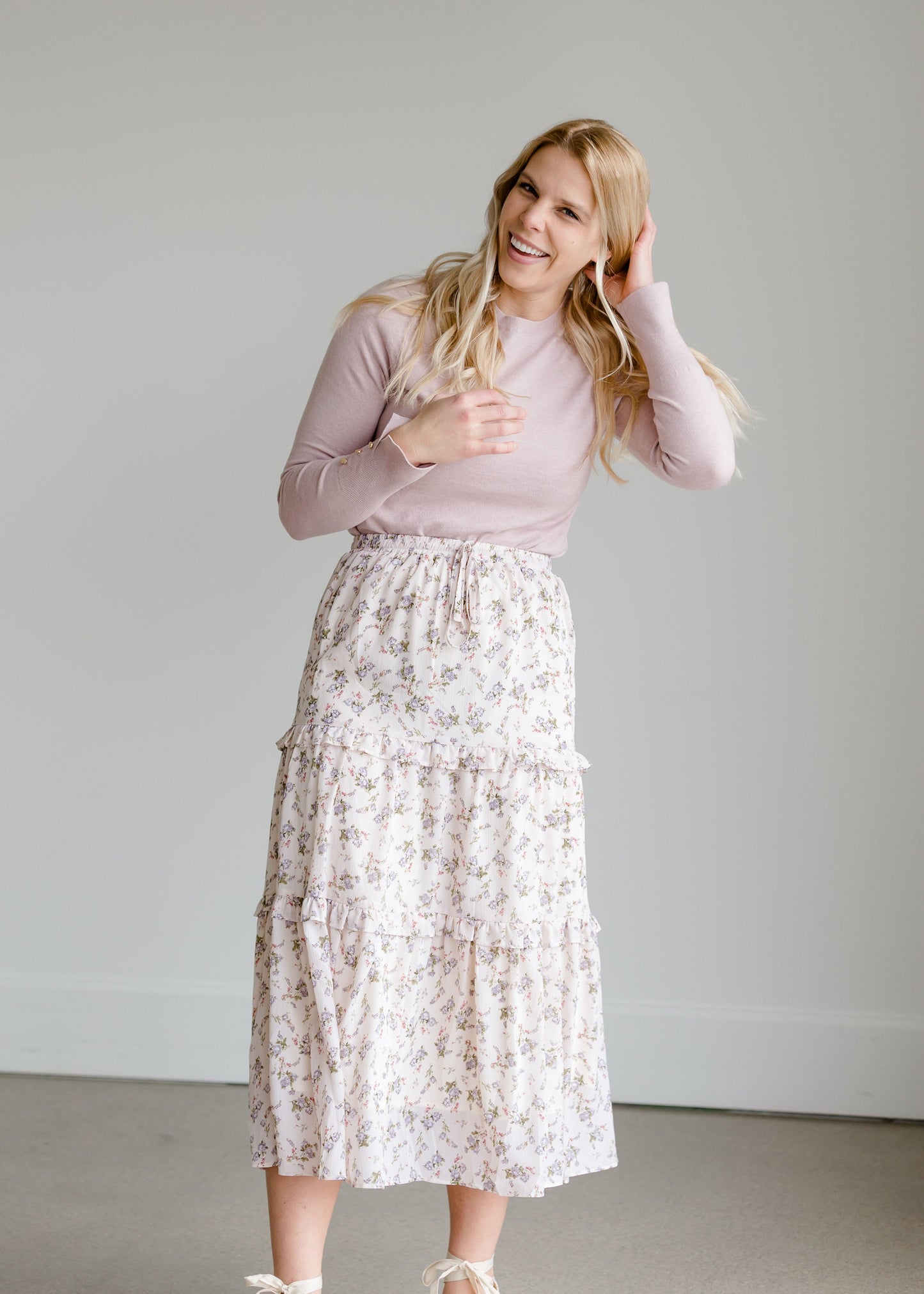 Tiered Floral High Waist Skirt - FINAL SALE Skirts