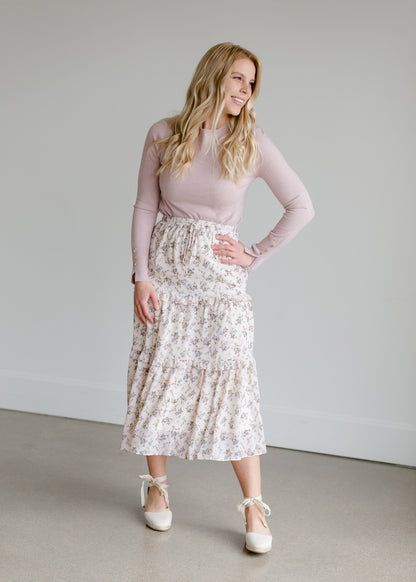 Tiered Floral High Waist Skirt - FINAL SALE Skirts