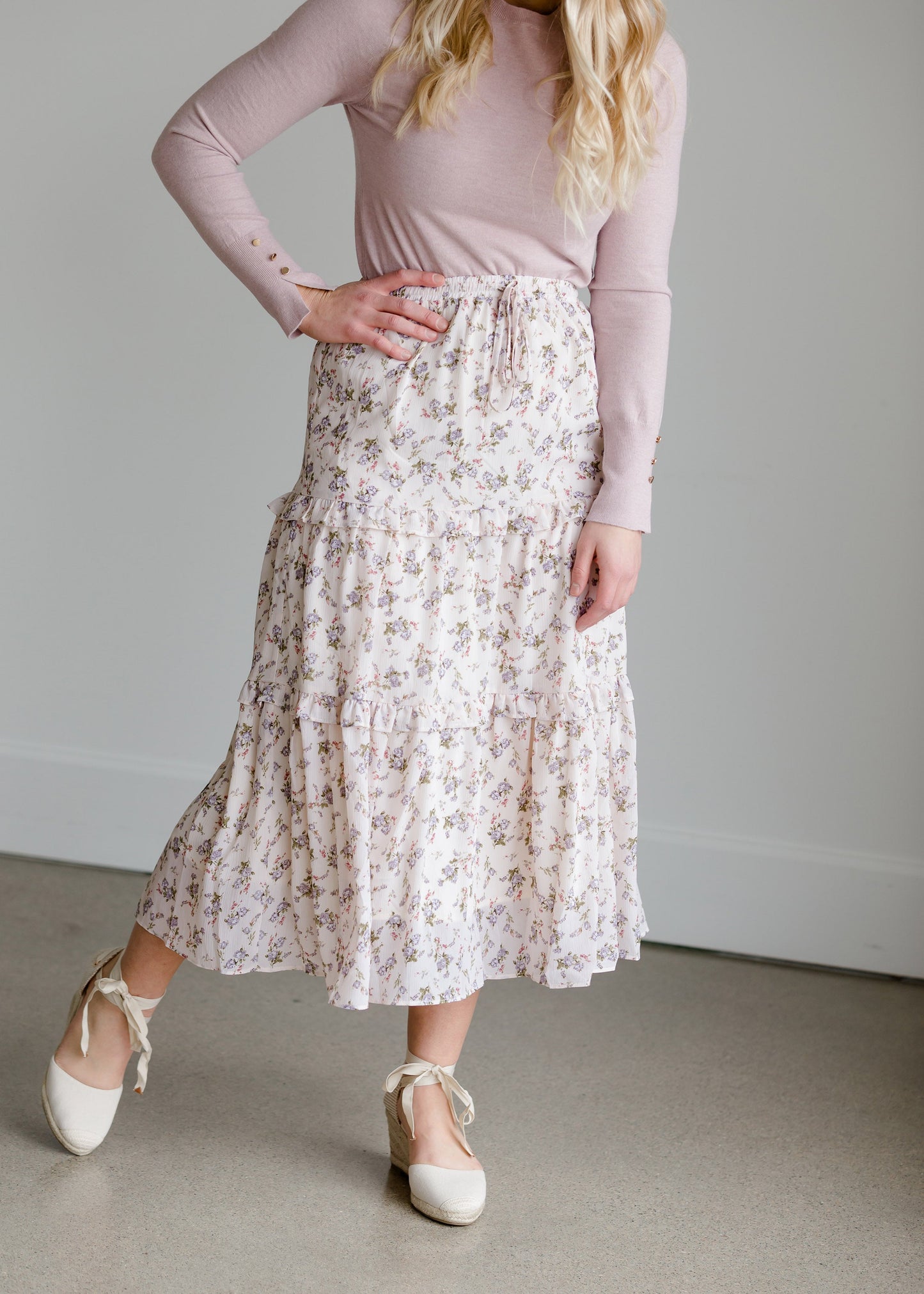 Tiered Floral High Waist Skirt - FINAL SALE Skirts