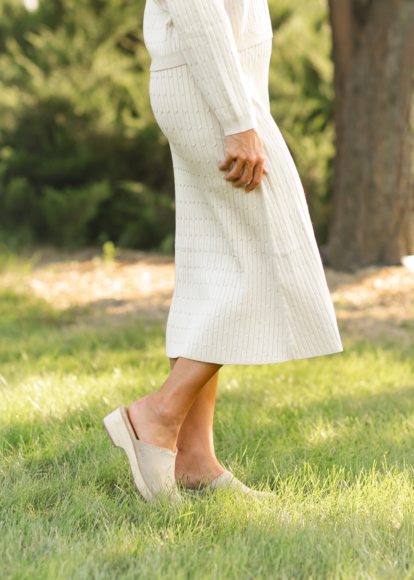 TOMS® Addison Suede Clog Heel Shoes