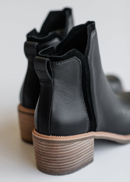 TOMS® Hailey Heeled Leather Boot Shoes