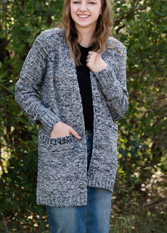 Tri-Tone Textured Open Cardigan - FINAL SALE Layering Essentials