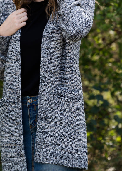 Tri-Tone Textured Open Cardigan - FINAL SALE Layering Essentials