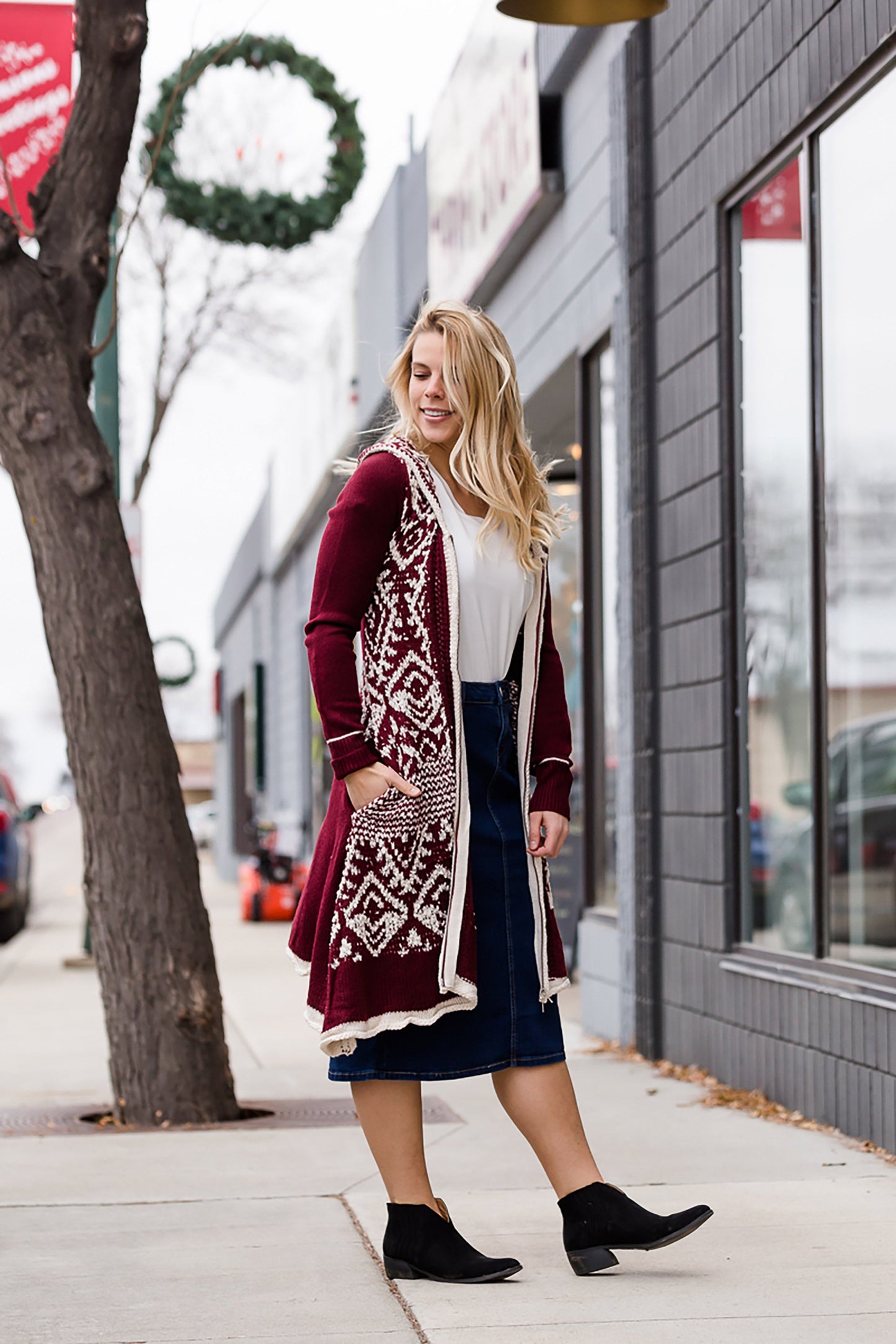 Tribal Zip Up Duster Cardigan - FINAL SALE Layering Essentials