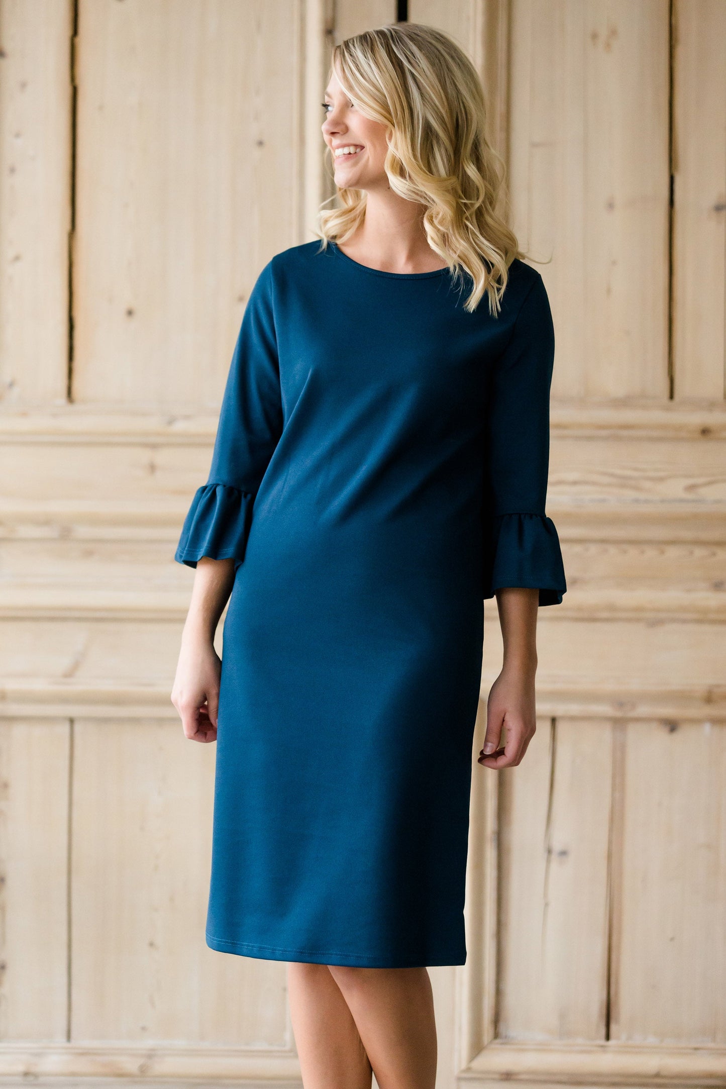 Trumpet Sleeve Midi Dress - FINAL SALE Dresses