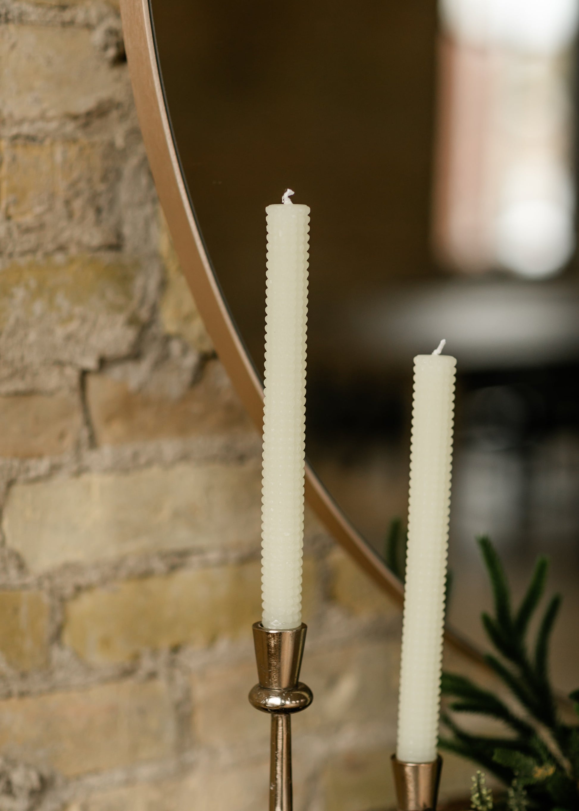 Unscented Hobnail Taper Candles in Box, Set of 2 Gifts