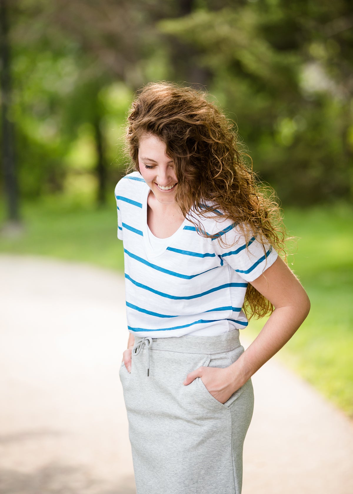 Vienna Stripe V-Neck Tee - FINAL SALE Tops