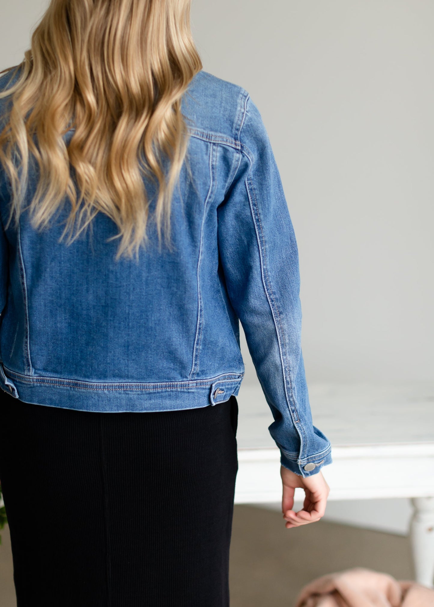 Vintage Washed Jean Jacket Tops