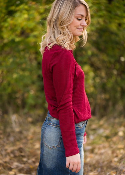 Waffle Knit Super Soft Top - FINAL SALE Tops