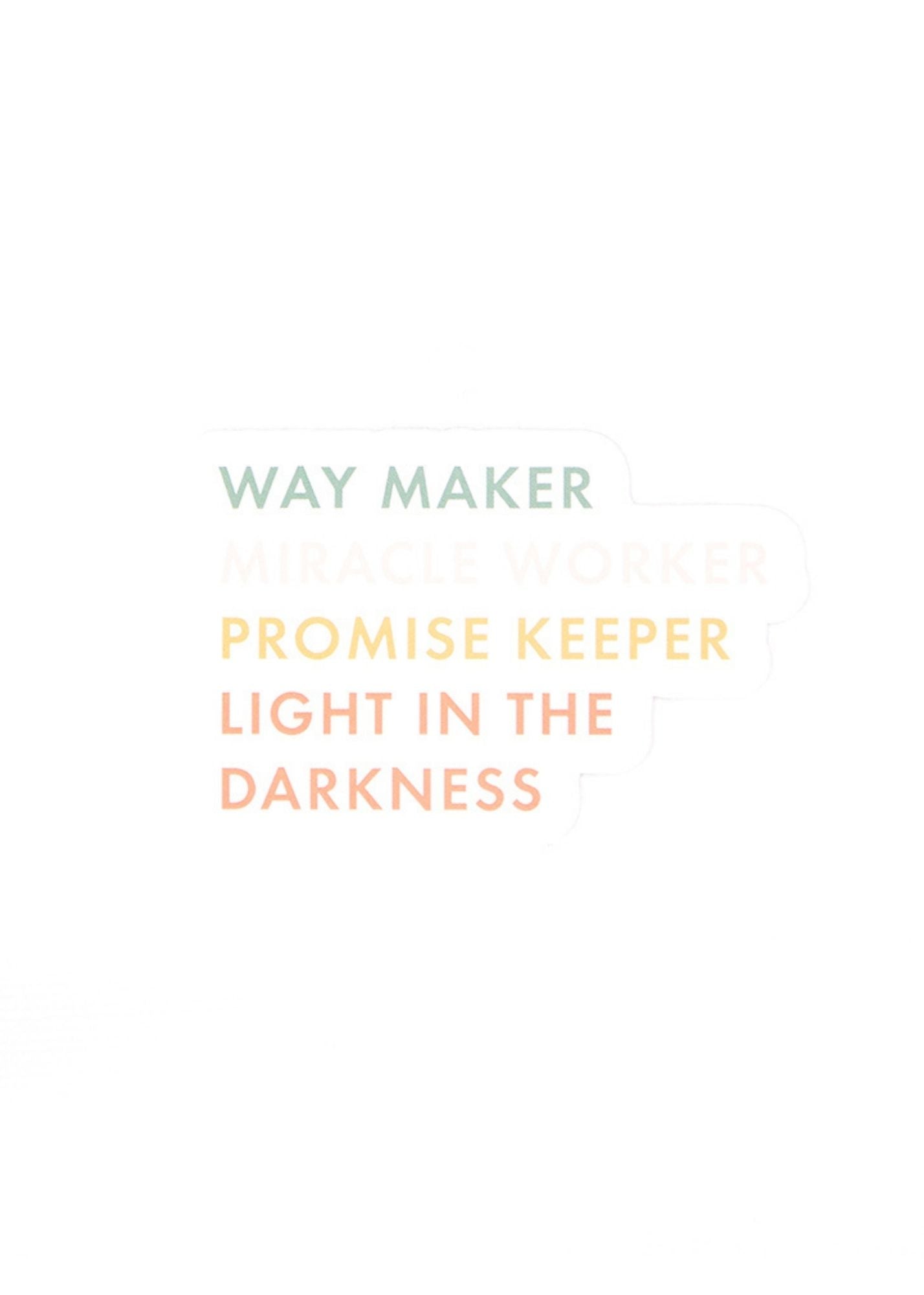 Way Maker Sticker FF Home + Lifestyle