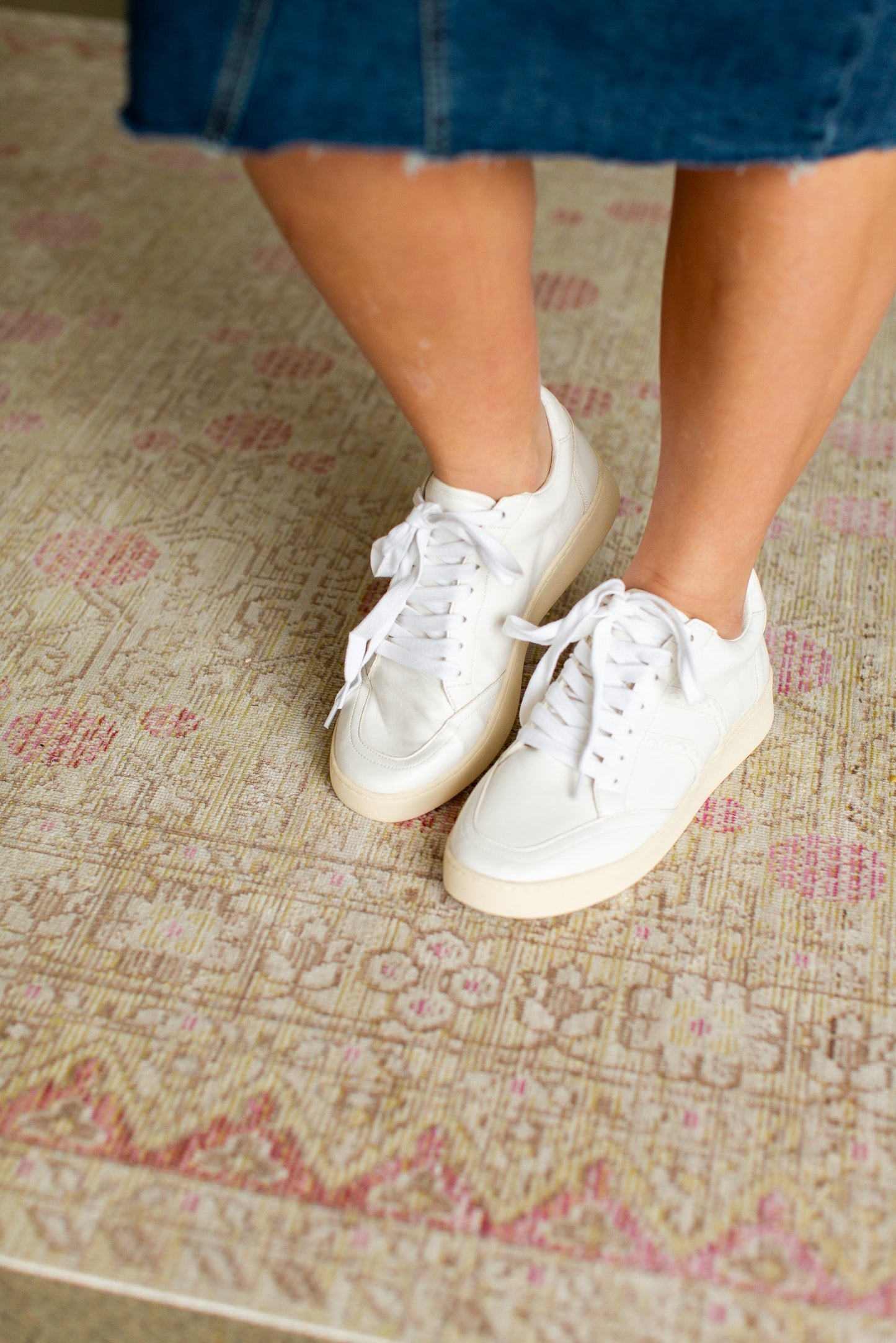 White Stitch Lace Up Sneaker - FINAL SALE Shoes