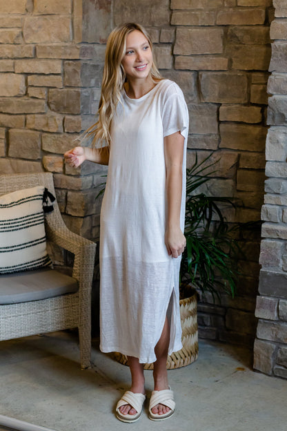 White Tee Shirt Maxi Dress - FINAL SALE FF Dresses