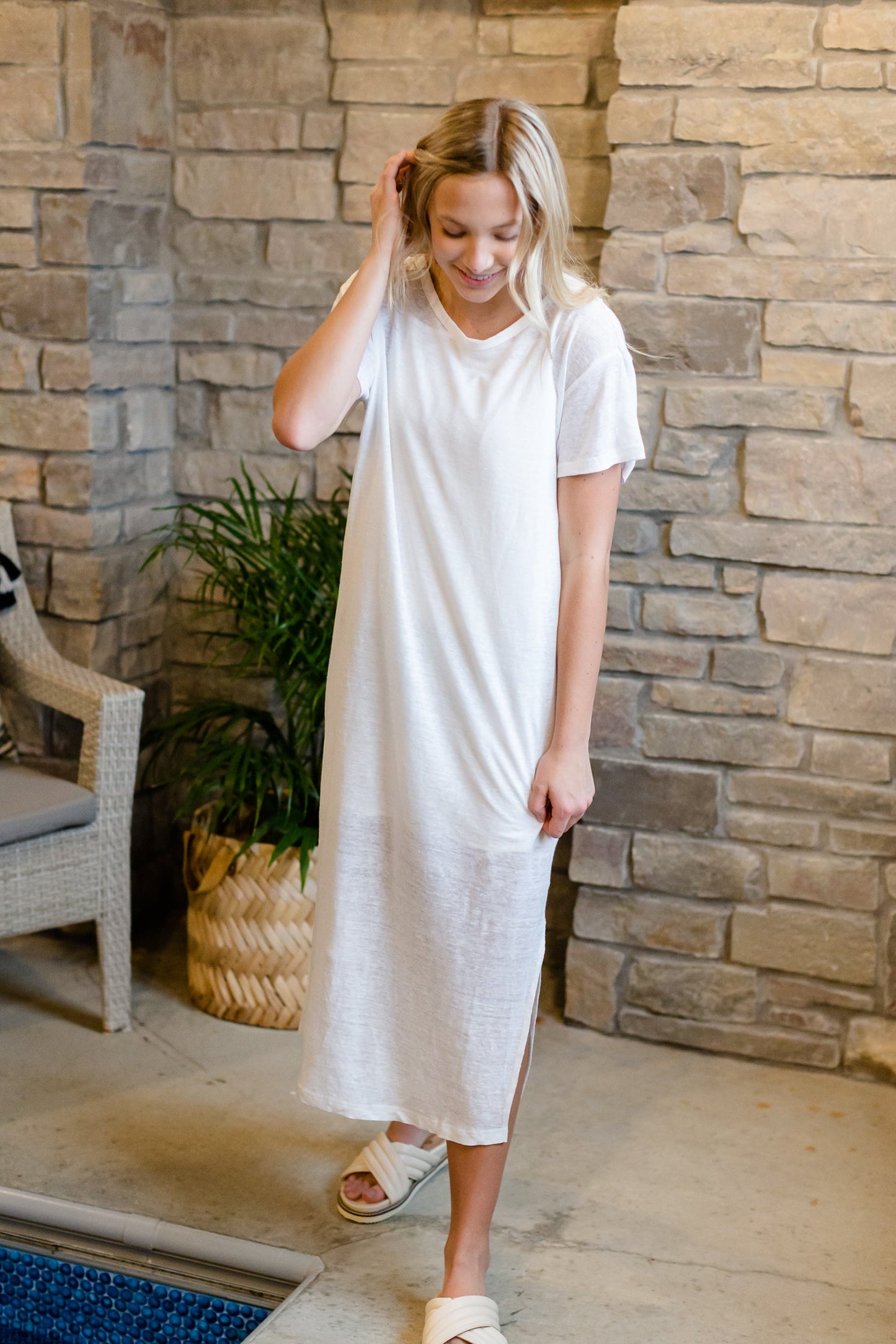 White Tee Shirt Maxi Dress - FINAL SALE FF Dresses