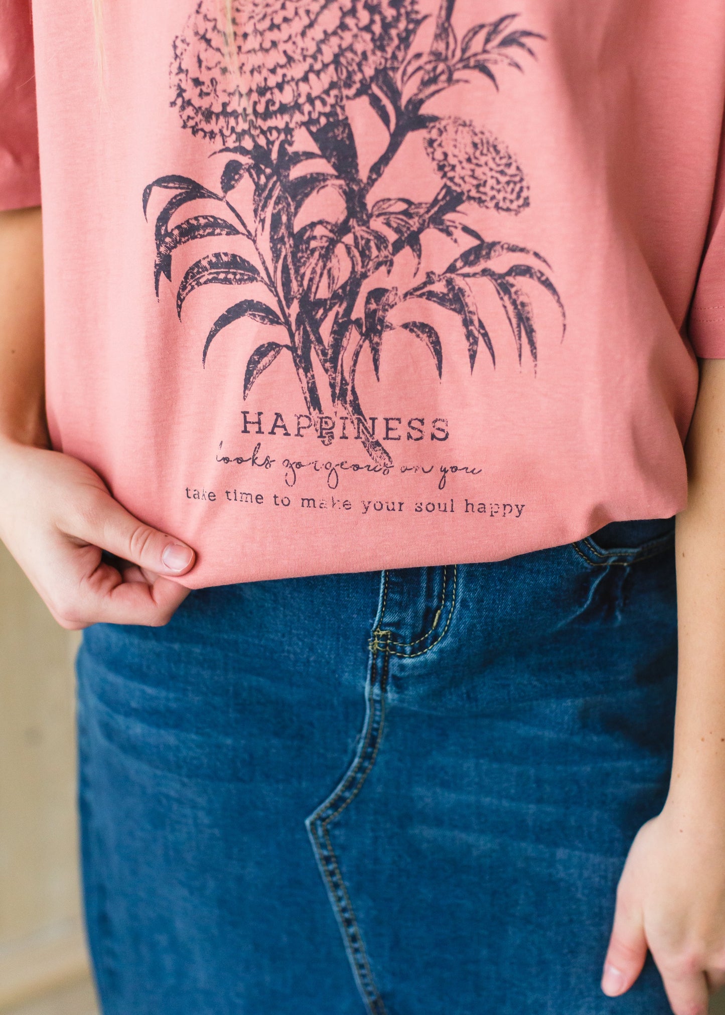 Wildflower Happiness Cotton Tee - FINAL SALE FF Tops