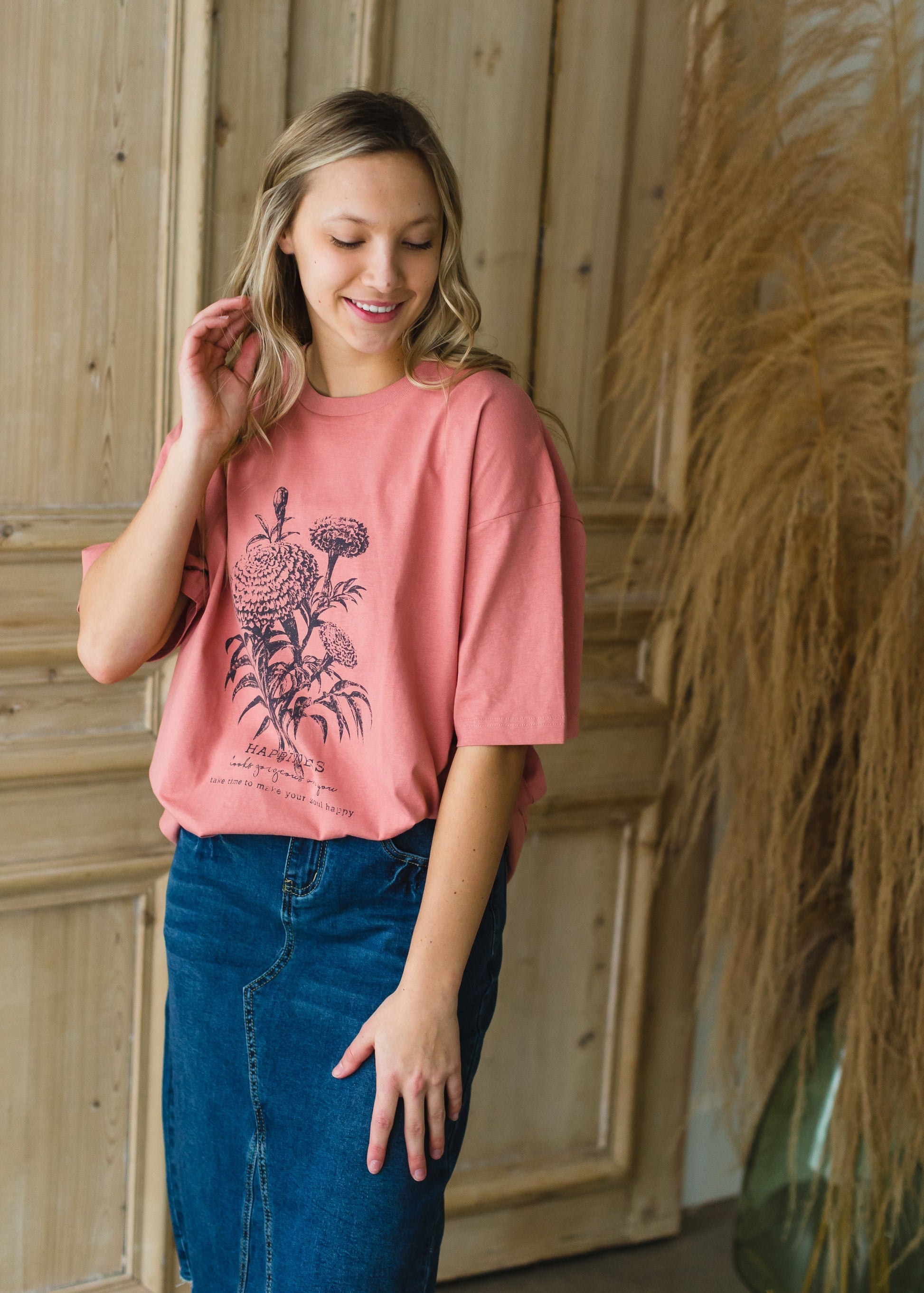 Wildflower Happiness Cotton Tee - FINAL SALE FF Tops