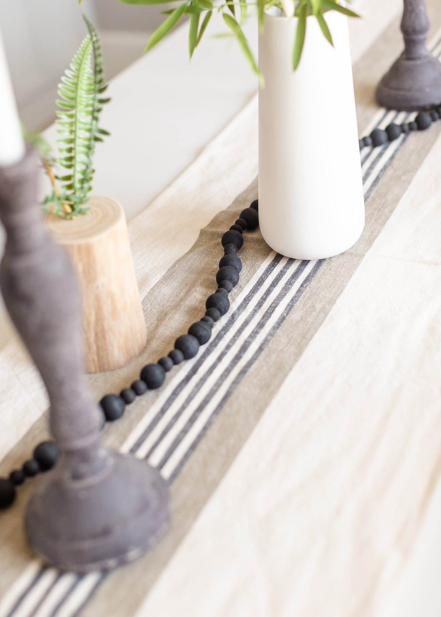 Wood Bead Charcoal Garland - FINAL SALE FF Home + Lifestyle