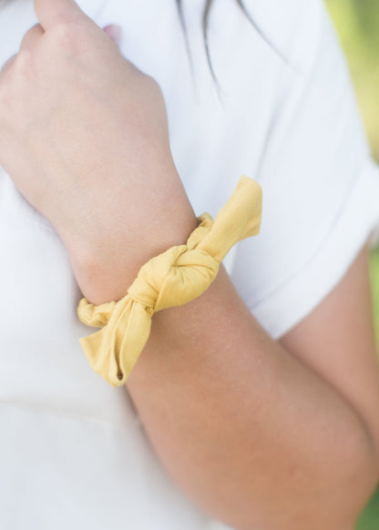 Yellow Bow Hair Scrunchie - FINAL SALE Accessories