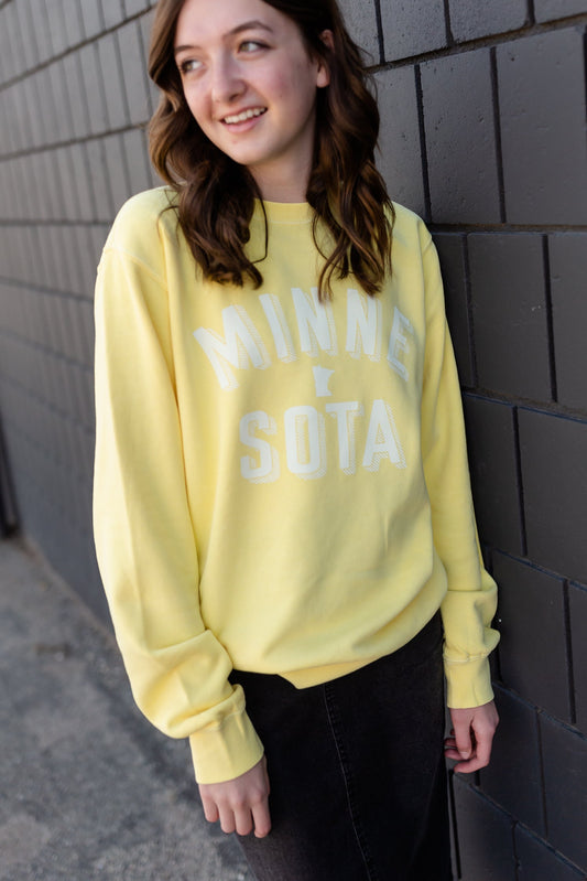 Yellow Minnesota Crewneck - FINAL SALE FF Tops