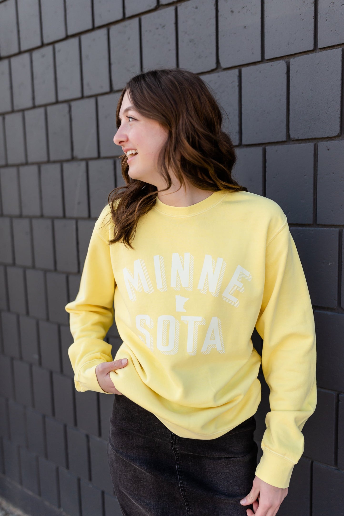 Yellow Minnesota Crewneck - FINAL SALE FF Tops