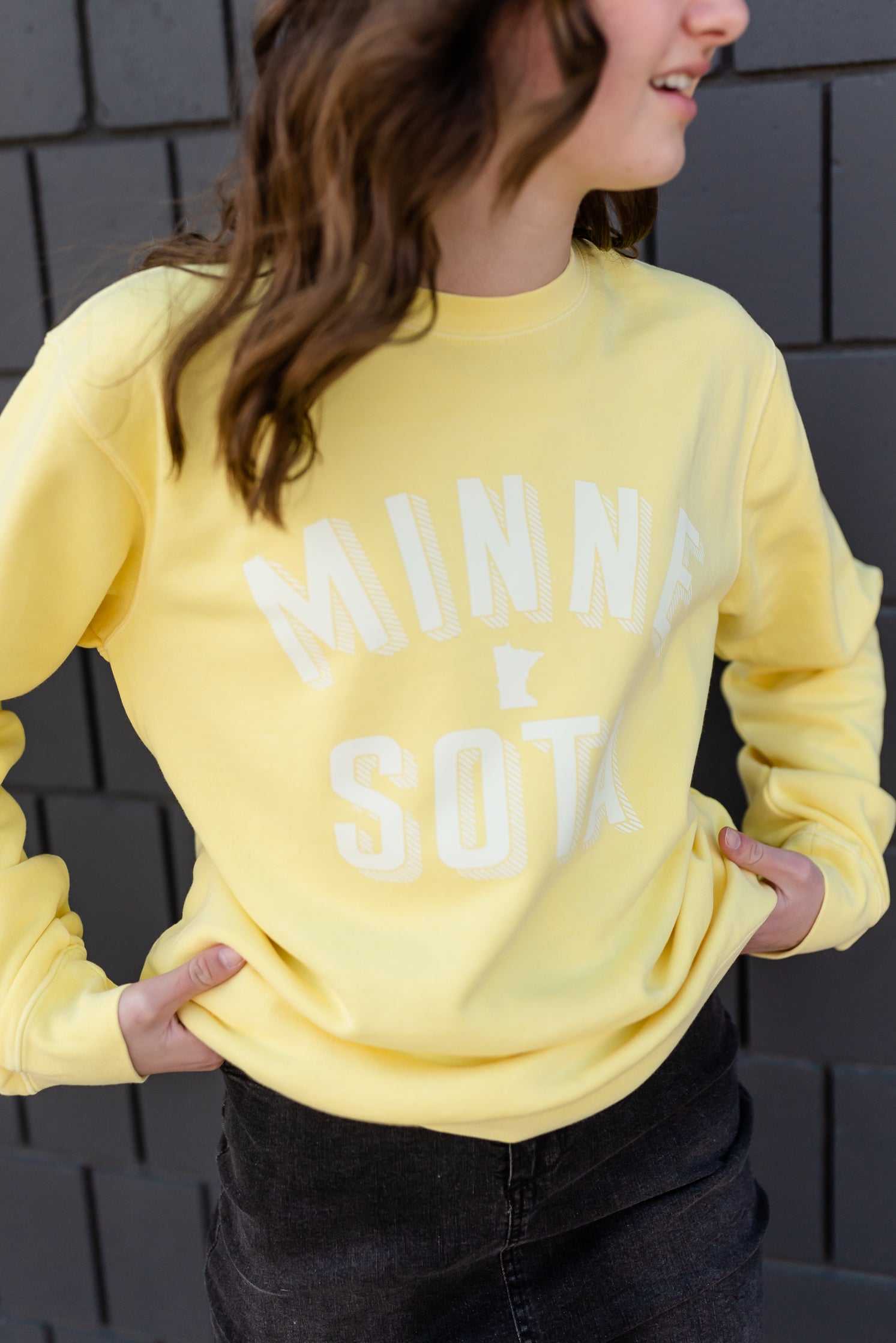 Yellow Minnesota Crewneck - FINAL SALE FF Tops