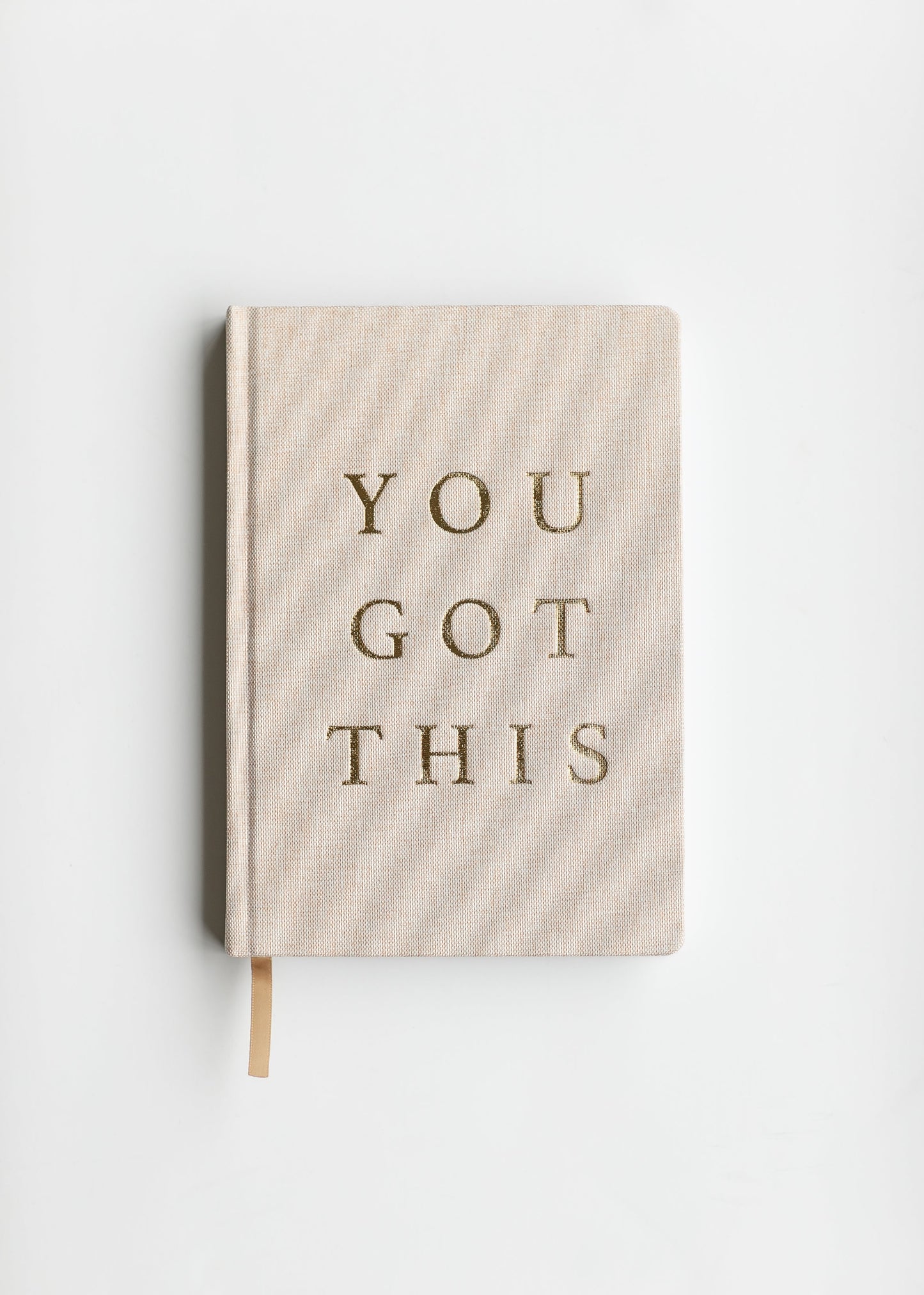 You Got This - Tan and Gold Foil Fabric Journal Gifts