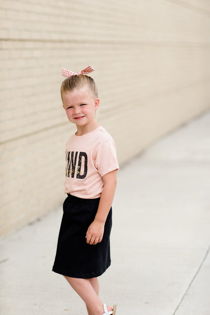 Girls Peach Graphic Tee